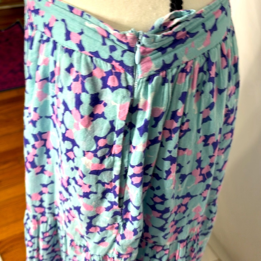 Banjanan  Rune Bud Blueprint Cotton Pencil Maxi Skirt - Picture 4 of 8